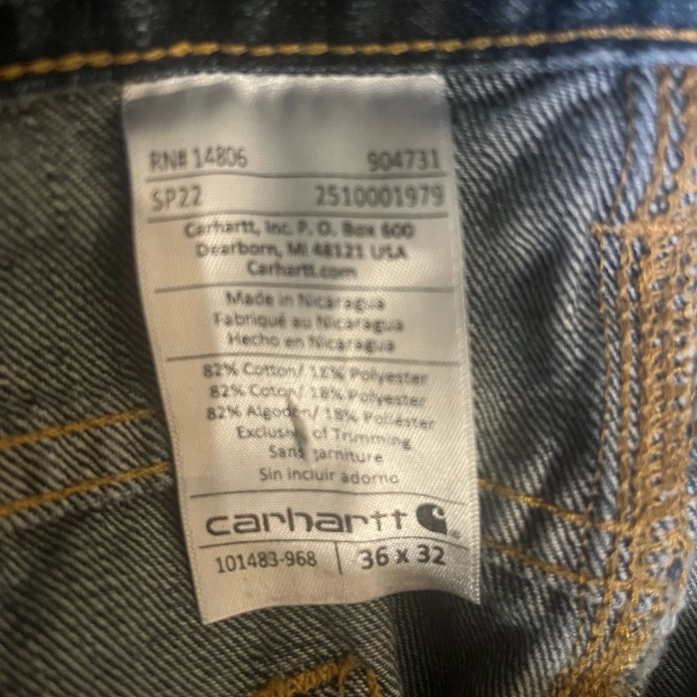 Carhartt Men's Dark Blue Jeans